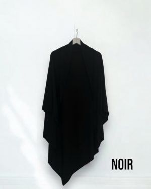 Khimar Jersey Premium Coupe Diamant NOIR