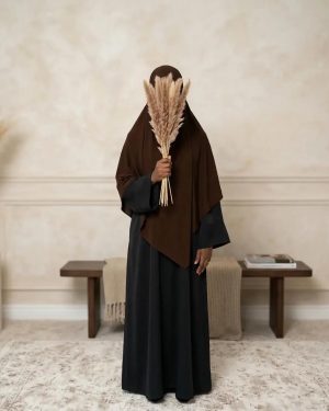 Copie Khimar Jersey Premium Coupe Diamant chocolat